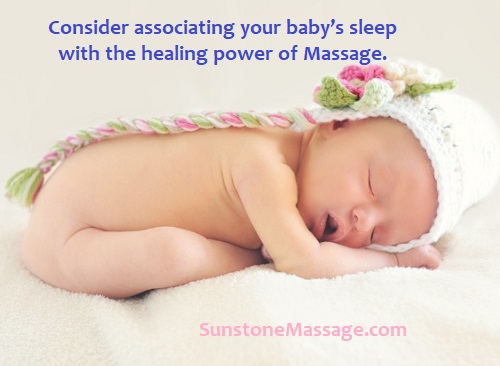 Consider associating your baby’s sleep with the healing power of Massage