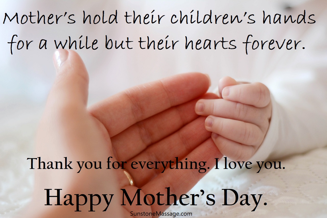 Mother’s Hold Their Children’s Hands For A While But Their Hearts Forever Sunstone RMT Vaughan