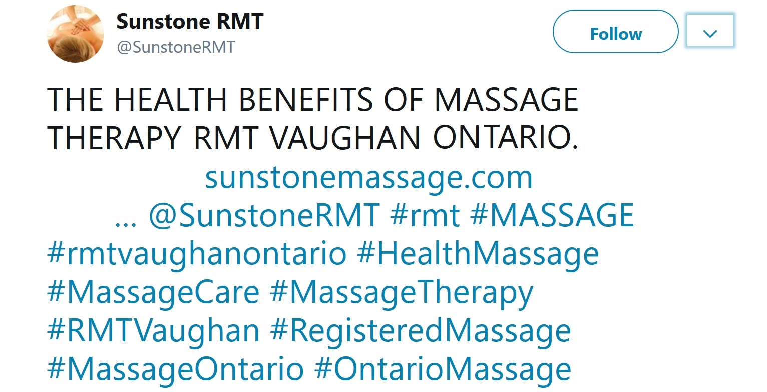 Reading Massage Tweets Why Everyone Loves Massage Sunstone Vaughan Ontario Massage Therapy